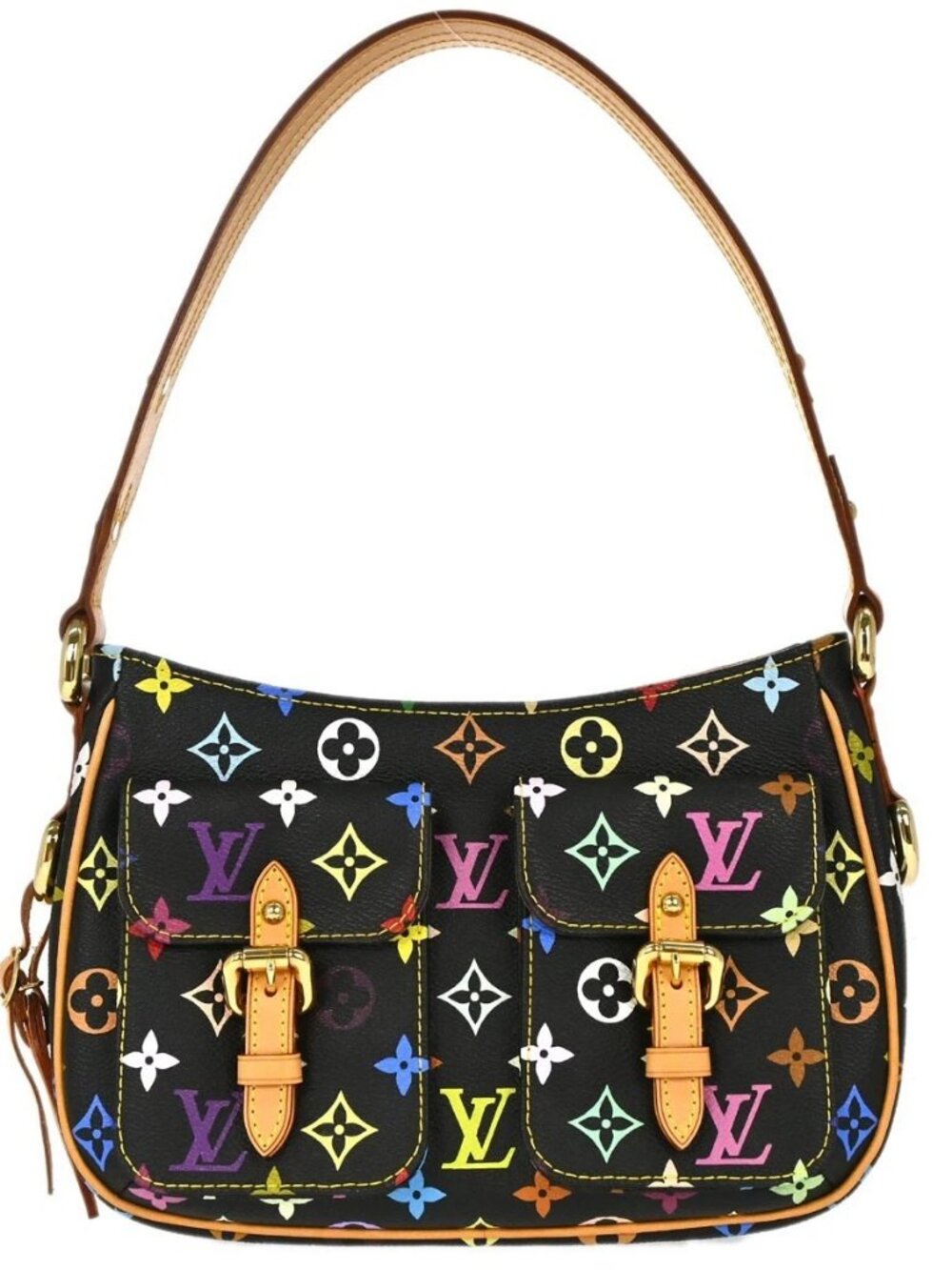 Louis Vuitton Black Multicolor Lodge PM Shoulder Bag M40054 FL1025 188900